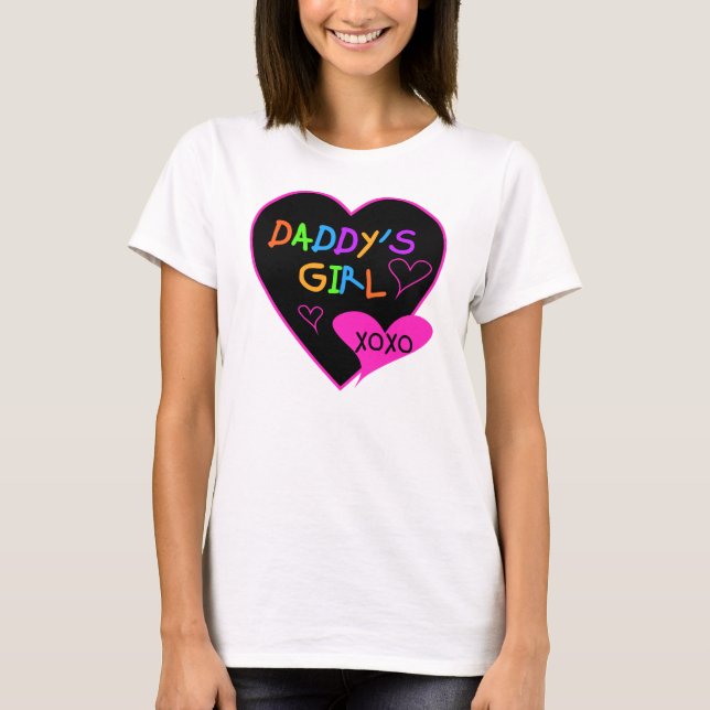 T-shirt Coeur papa's Girl T Shirts and Gifts (Devant)