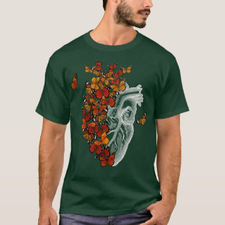 T-shirt Coeur papillon Monarque par Tobe Fonseca