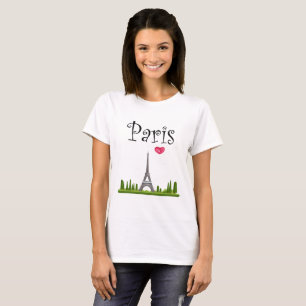 T-shirt Coeur Paris avec la Tour Eiffel