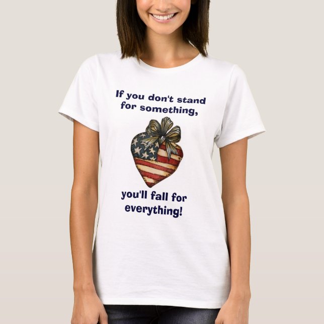 T-SHIRT COEUR PATRIOTIQUE (Devant)
