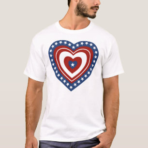 T-shirt Coeur patriotique des Etats-Unis