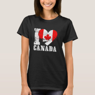 T-shirt Coeur patriotique Drapeau canadien I Love Canada