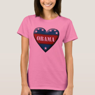 T-shirt coeur patriotique obama
