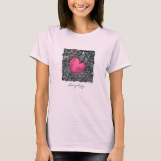 T-shirt Coeur Pétal rose