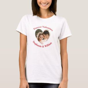T-shirt Coeur photo couple romantique personnalisé