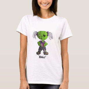T-shirt Coeur piqué par chariot mignon d'amour de zombi