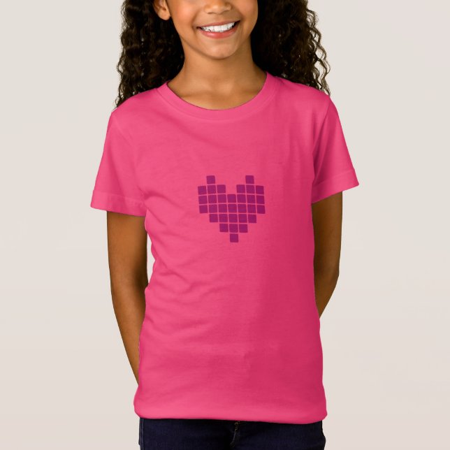 T-Shirt Cœur pixélisé (Devant)