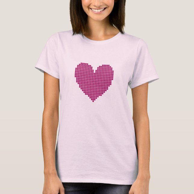 T-shirt Cœur pixélisé (Devant)