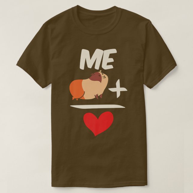 T-shirt Coeur Pour Guinéen Propriétaire De Cochon Animaux  (Design devant)
