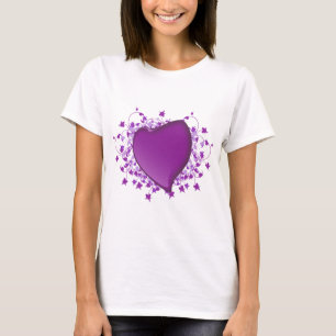 T-shirt Coeur pourpre