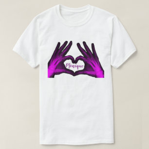 T-shirt Coeur pourpre de rayon X de main