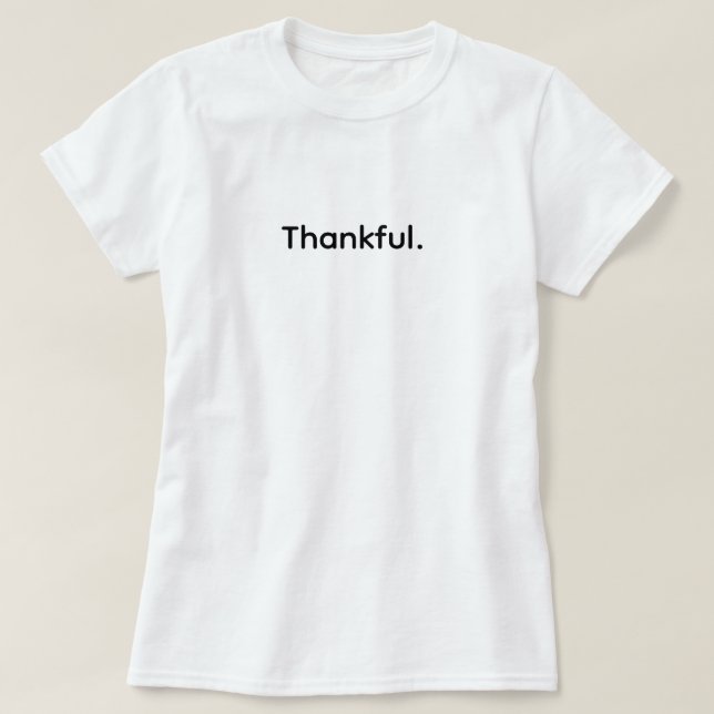 T-shirt Cœur Reconnaissant – Conception de Gratitude Simpl (Design devant)