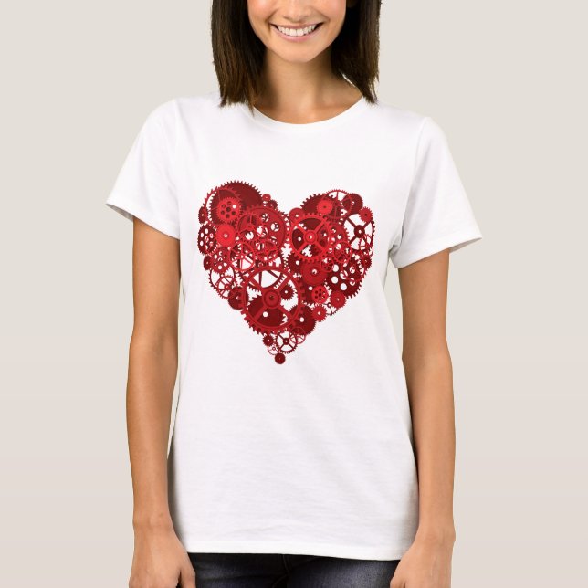 T-shirt Coeur Red Gears (Devant)