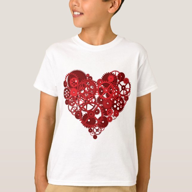 T-shirt Coeur Red Gears (Devant)