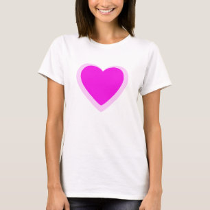 T-SHIRT COEUR ROSE