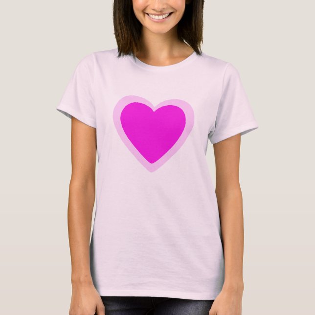 T-SHIRT COEUR ROSE (Devant)
