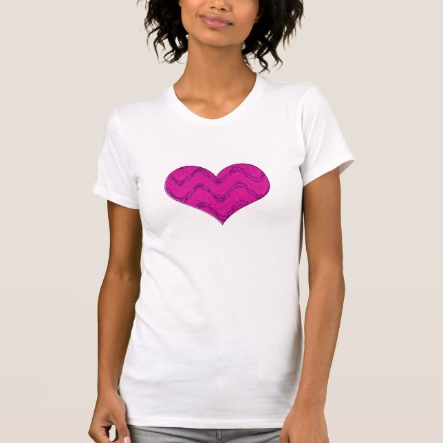 T-shirt coeur rose 3 (Devant)