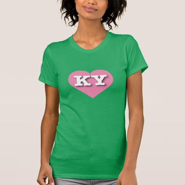 T-shirt Coeur rose du Kentucky - J'aime KY (Devant)