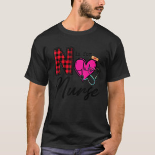 T-shirt Coeur rose mignon Appréciation Infirmière Femme In