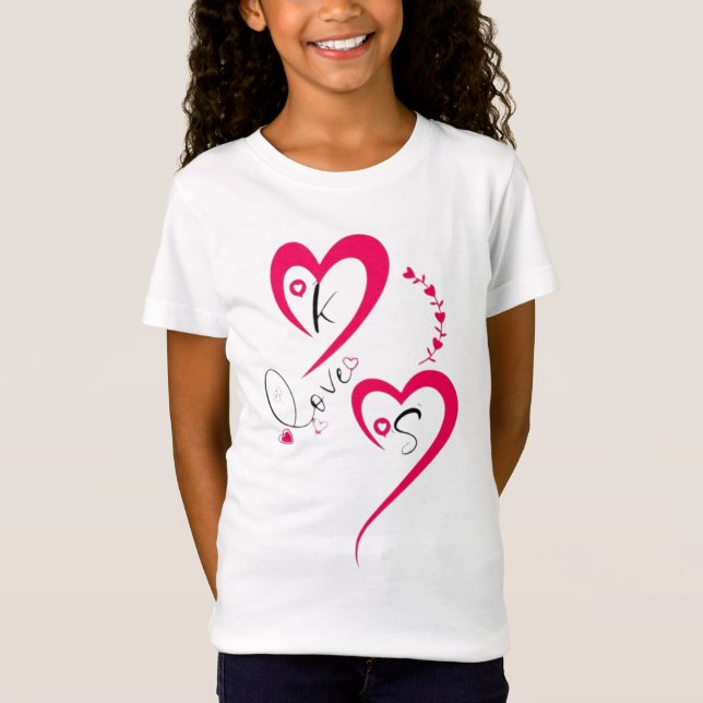 T-Shirt Cœur Rose Minimal Amour (Devant)
