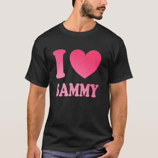 T-shirt Coeur rose Mon nom est Sammy Prénom J'aime Samm