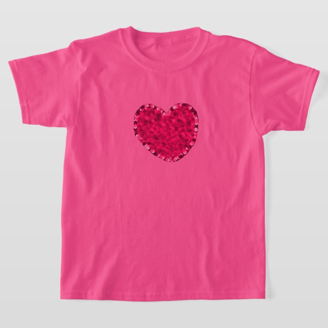 T-shirt Coeur rose pour filles (Poser)