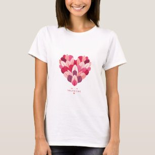 T-Shirt Cœur Rose   Tee Graphique d'Amour Mignon  