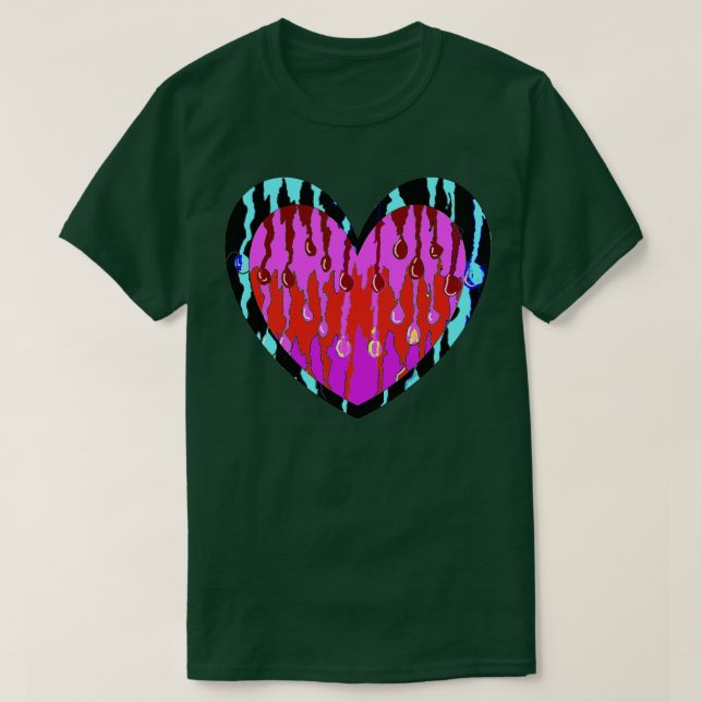 T-shirt coeur rouge amour graffiti cool art 1 (Design devant)