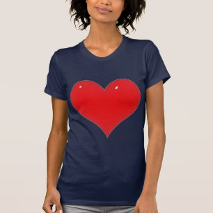 T-shirt Coeur rouge brillant