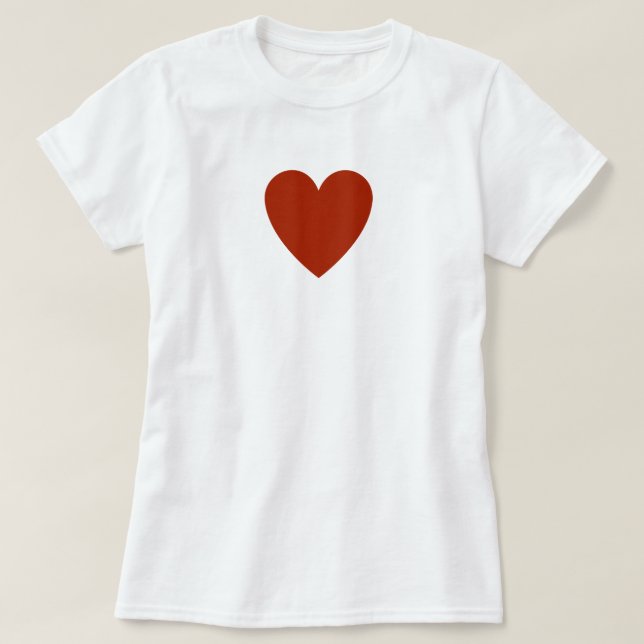 T-shirt Coeur rouge clair (Design devant)