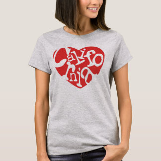 T-shirt Coeur rouge de la Californie