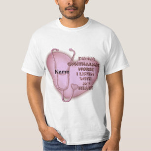 T-shirt Coeur rouge de l'infirmière ophtalmique