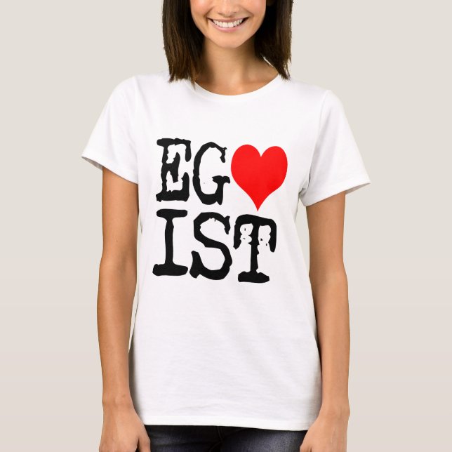 T-shirt Coeur rouge égoiste (Devant)