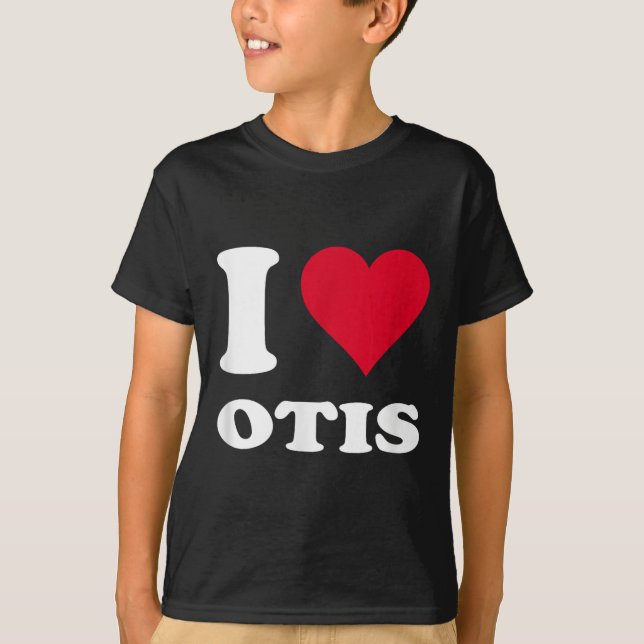 T-shirt Coeur rouge J'aime Otis (Devant)