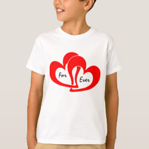 T-shirt Cœur Rouge Pour Toujours Saint Valentin Personnali