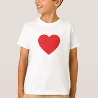 Coeur rouge simple sur un tee - shirt d'enfants