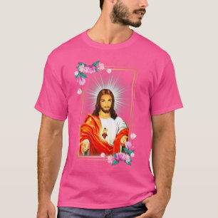 T-shirt Coeur Sacré De Jésus Christ Immaculée Catholique H