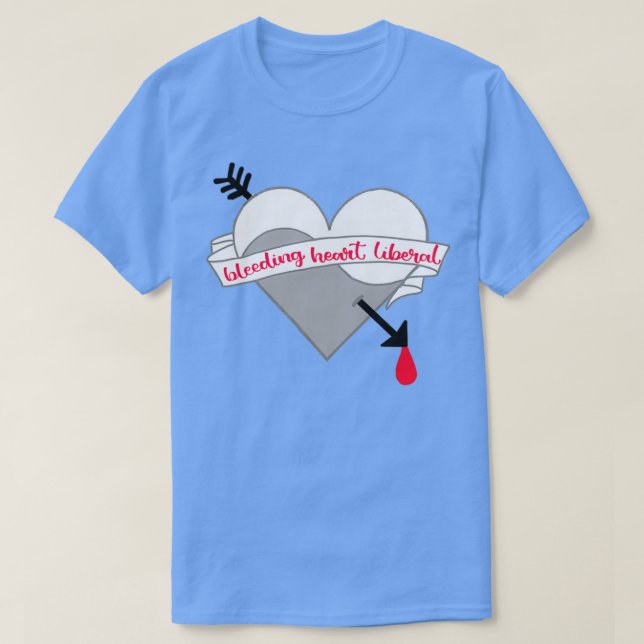 T-shirt Coeur saignant libéral (Design devant)