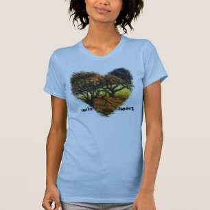 T-shirt Coeur sauvage avec arbres