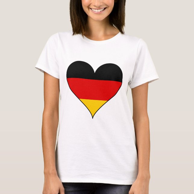 T-shirt Coeur simple de l'Allemagne (Devant)
