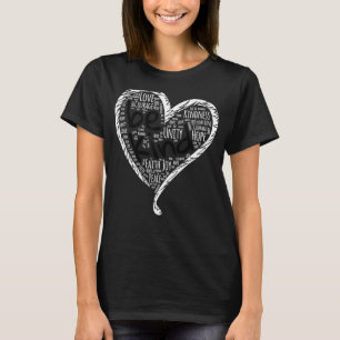 T-shirt Coeur Soyez Gentil Répandu Douceur Anti-Intimidati