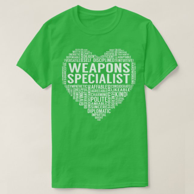 T-shirt Coeur spécialiste des armes (Design devant)
