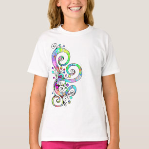 T-shirt Coeur spiral Peint à la main 1