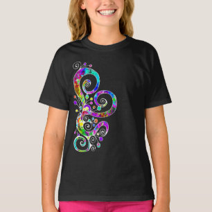 T-shirt Coeur spiral Peint à la main 2
