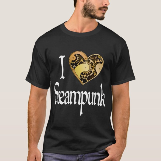 T-shirt Coeur Steampunk - obscurité (Devant)
