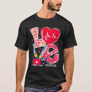 T-shirt Coeur Stethoscope Cute Love Nurse Valentines Dsp