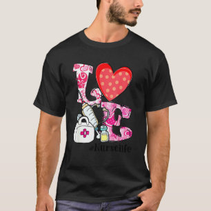 T-shirt Coeur Stethoscope Cute Love Nurve Valentine Day