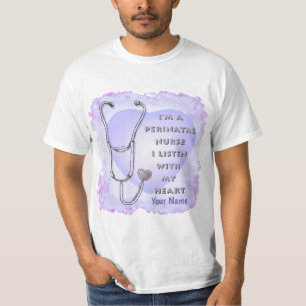 T-shirt Coeur stéthoscope Infirmière périnatale