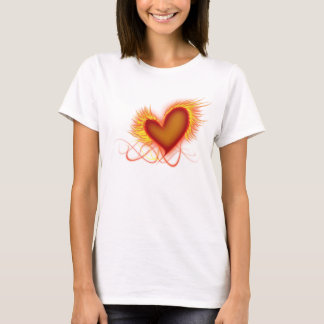 T-shirt Coeur sur le feu
