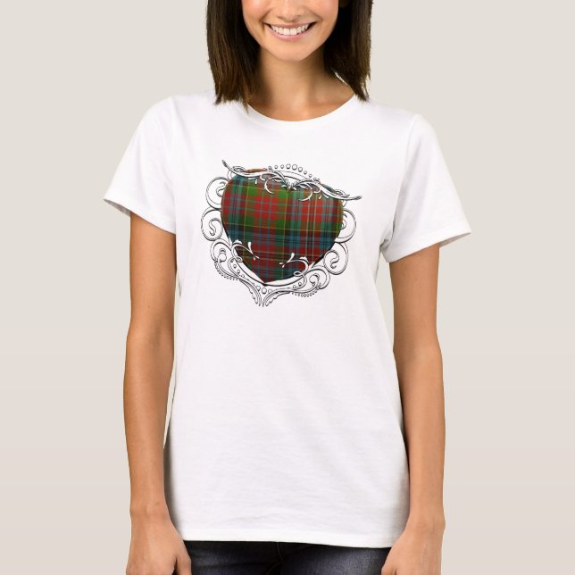 T-shirt Coeur Tartan Enfant (Devant)